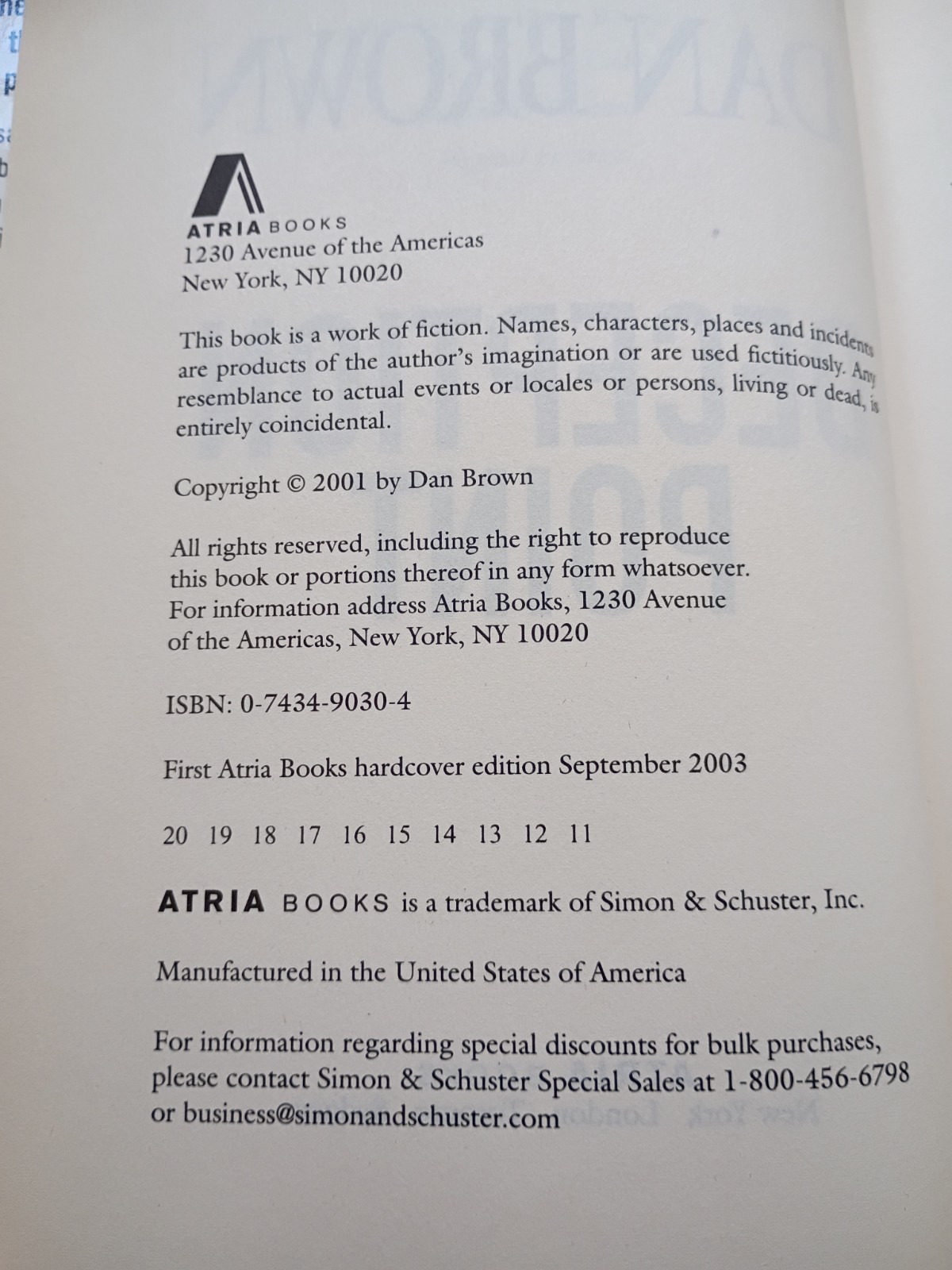Dan Brown 6 FIRST EDITION Hardcovers – 5 Book Robert Langdon Series + Two More