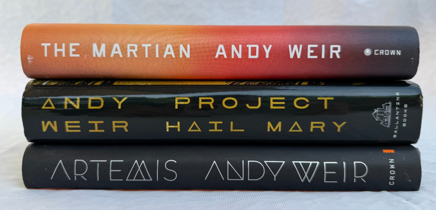 Set of Andy Weir HCs – 1st/1st Martian 1st/1st Artemis 1st/1st Project Hail Mary