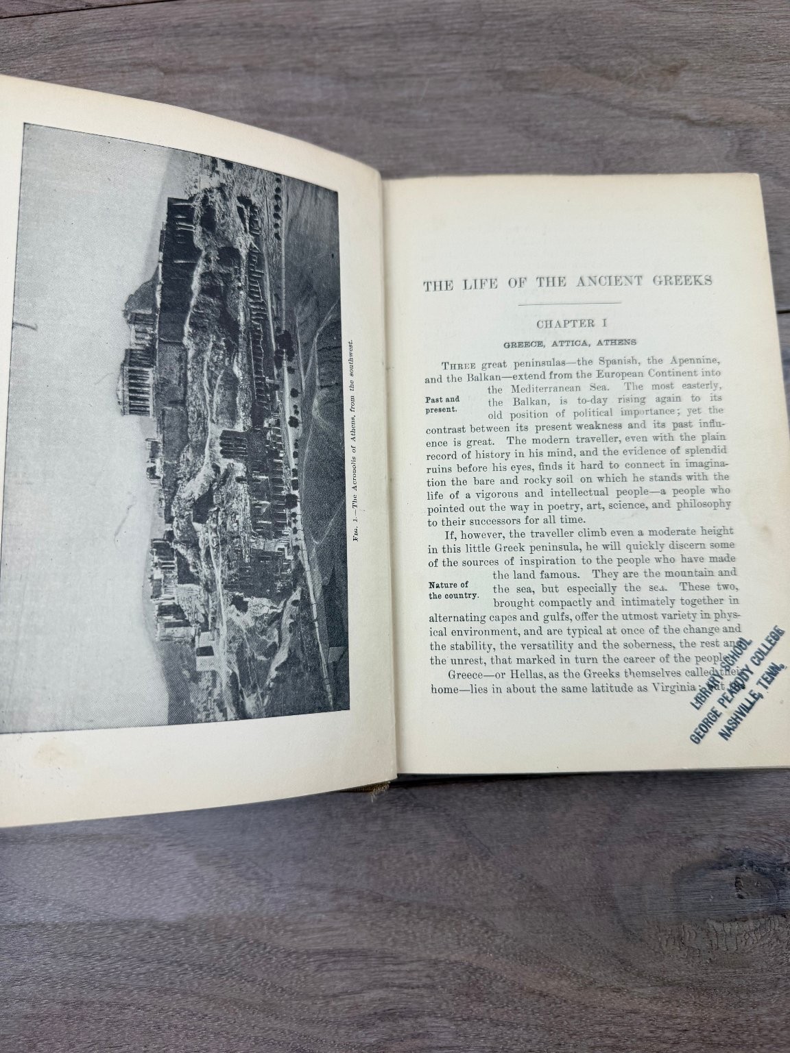 Life of Ancient Greeks Gulick 1929 Illustrated History D. Appleton Hardcover