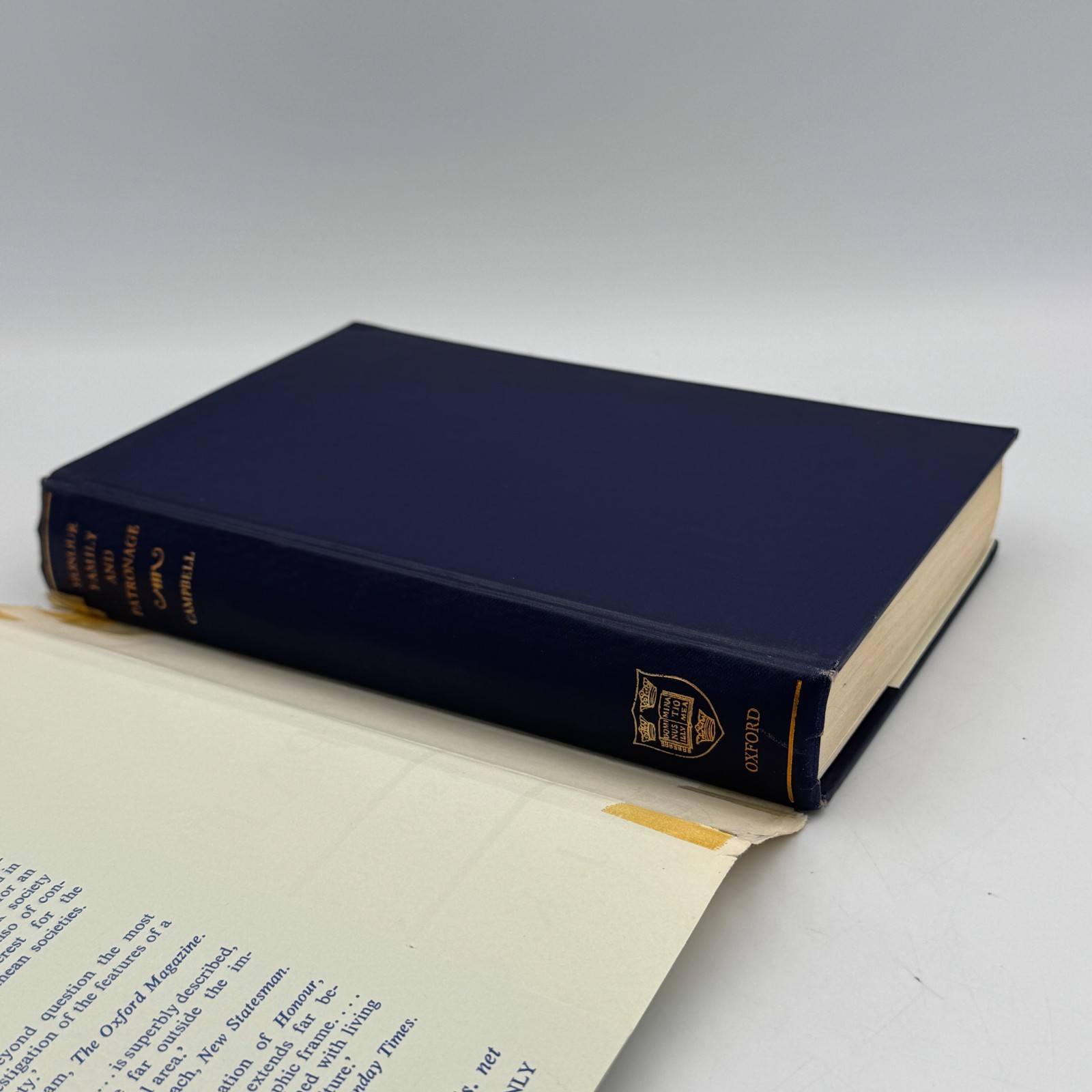 Honour Family and Patronage by J K Campbell 1967 HCDJ A Greek Mountain Community