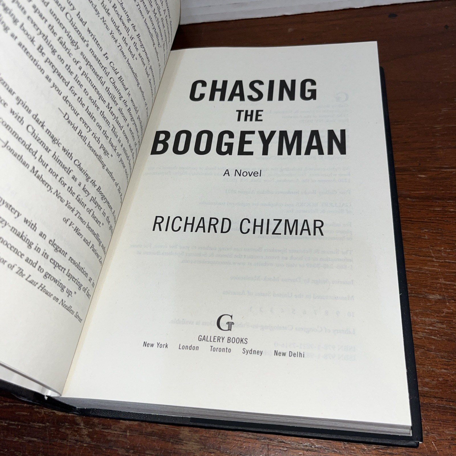 Chasing the Boogeyman – Richard Chizmar – 2021 HB – First Edition – Good Shape