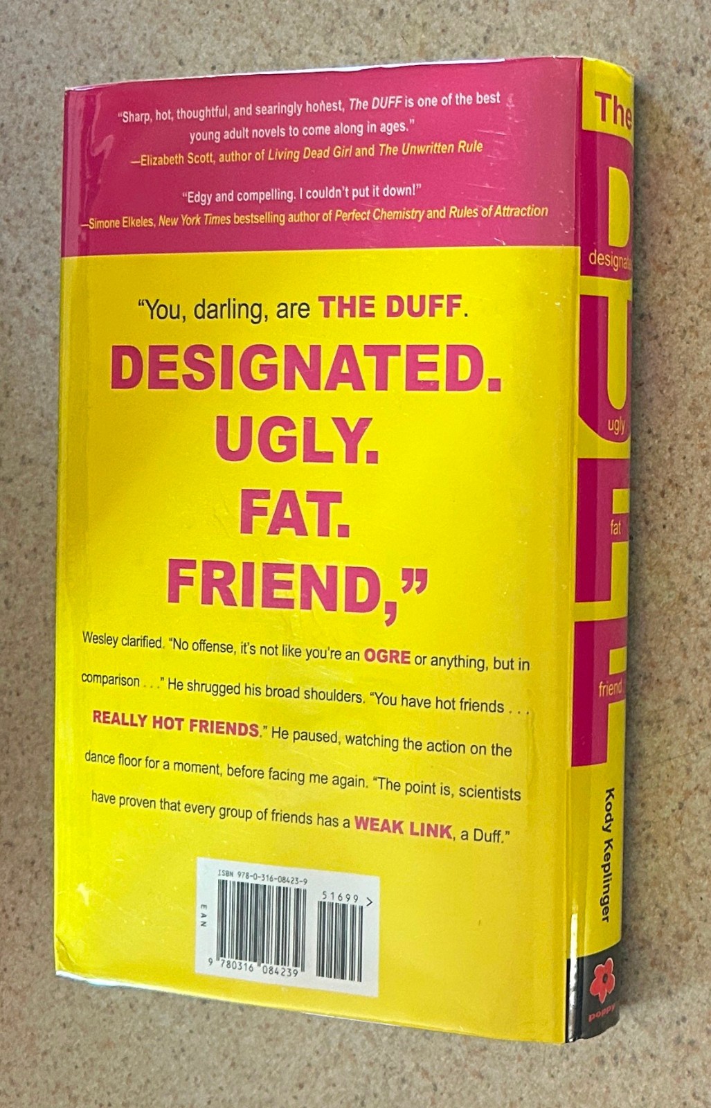 Kody KEPLINGER — Duff (Young Adult Bullying) — 2010 SIGNED 1st Edition HC