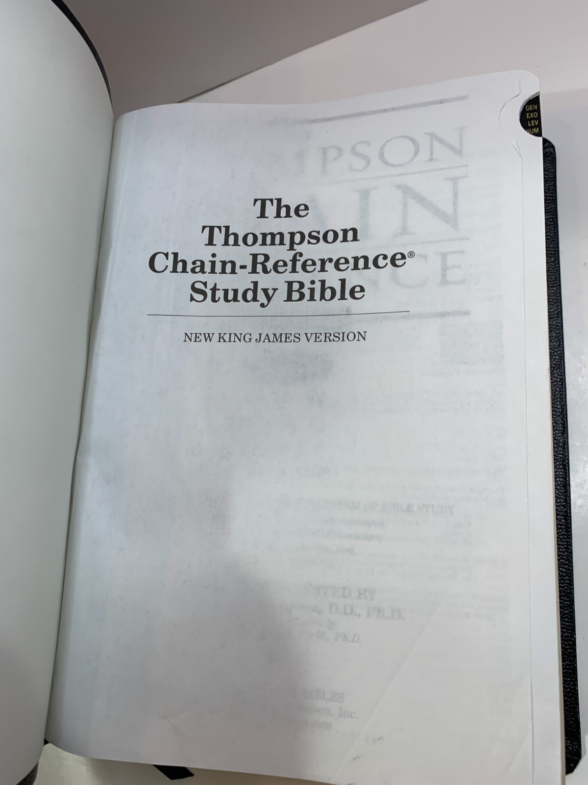 NKJV Thompson Chain Reference Bible Black Genuine Leather Nelson 3556 W/ Box