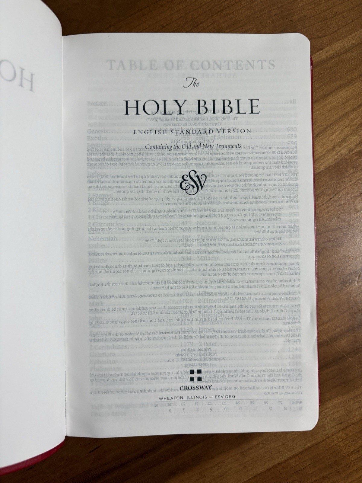 Crossway The Holy Bible ESV English Standard Version Faux Leather Red Cover