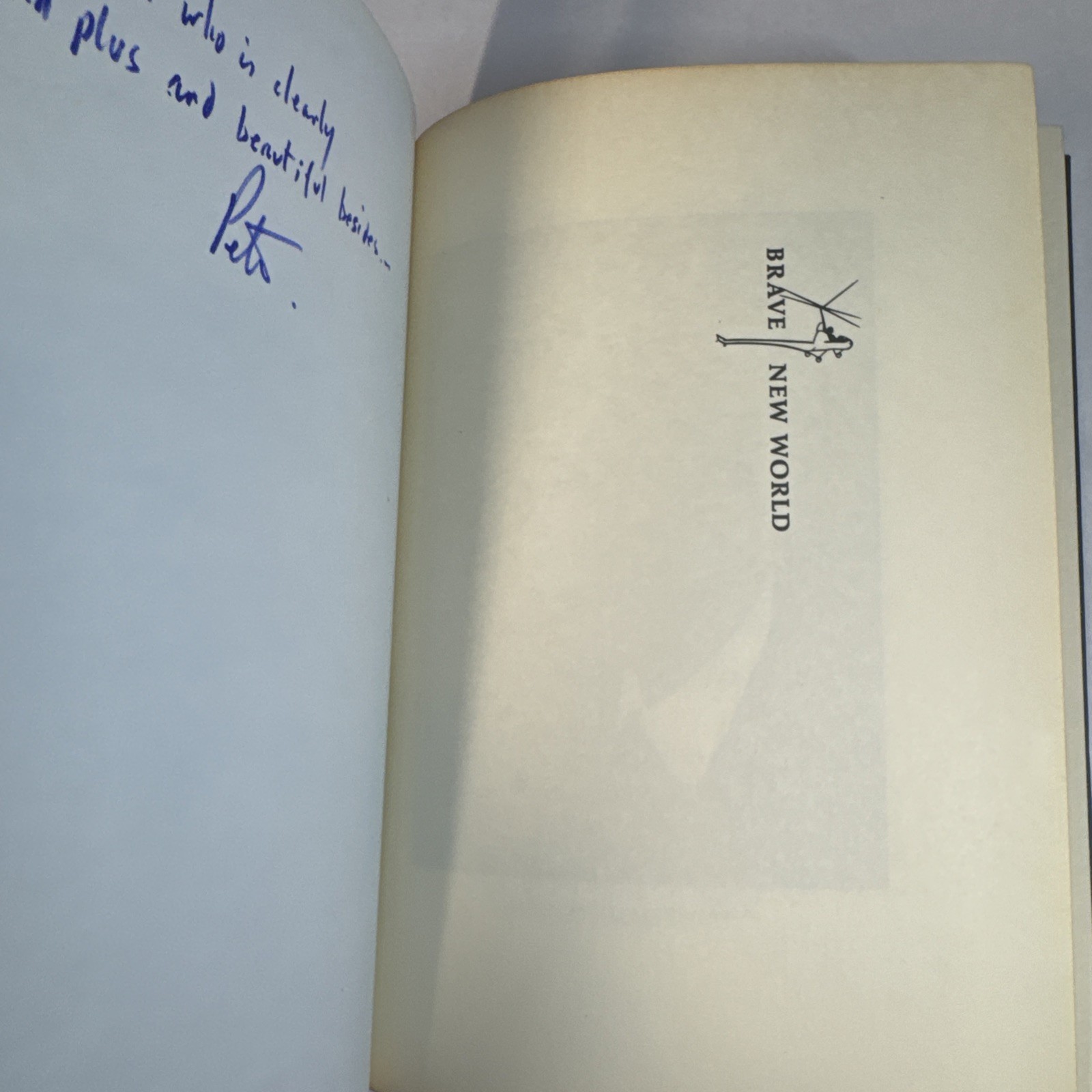 Brave New World by Aldous Huxley 1978 Hardcover, Easton Press, Sweet Inscription