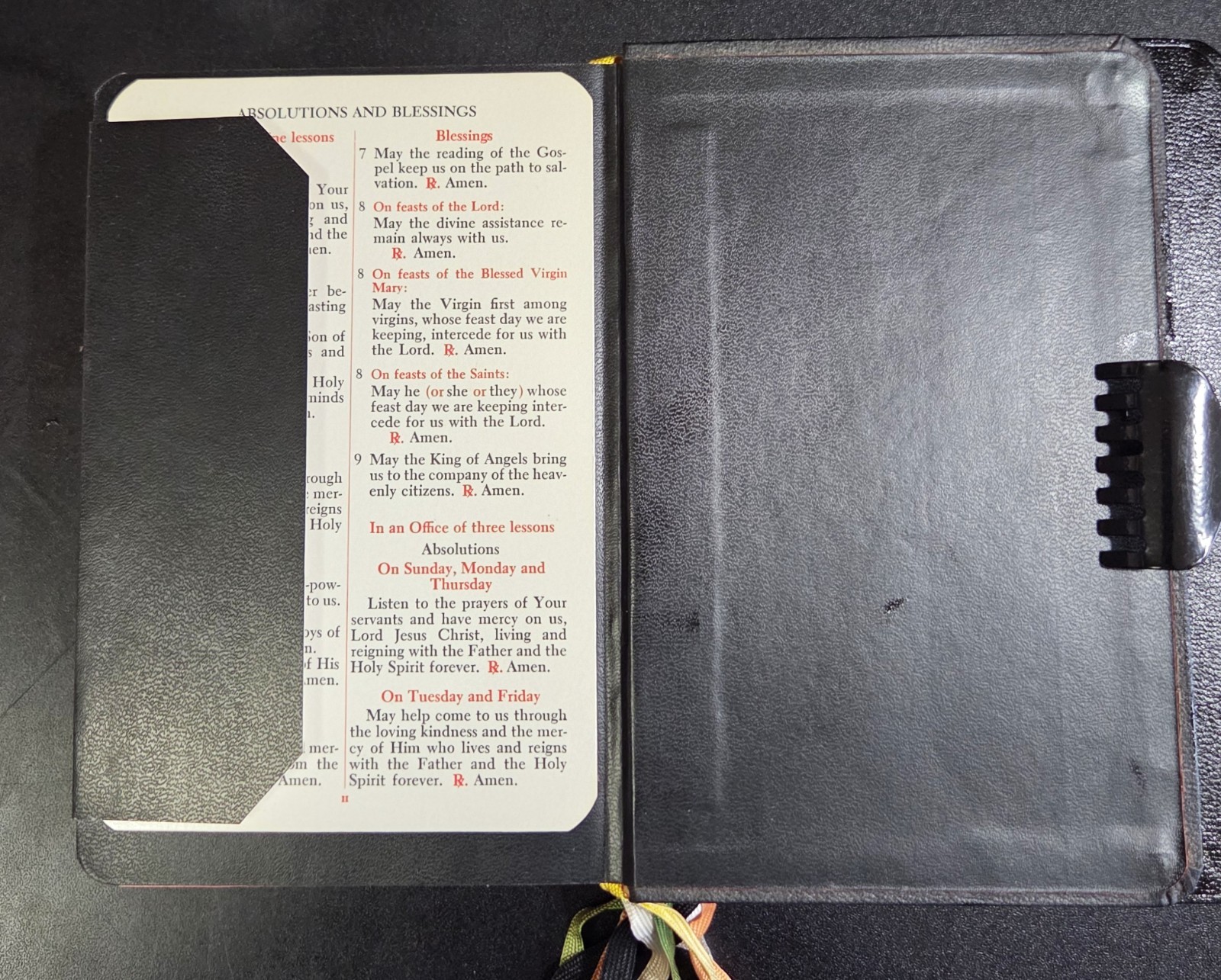THE DIVINE OFFICE BREVIARY (Latin/English) 3 Volume Set (Leather) Slipcases 1963