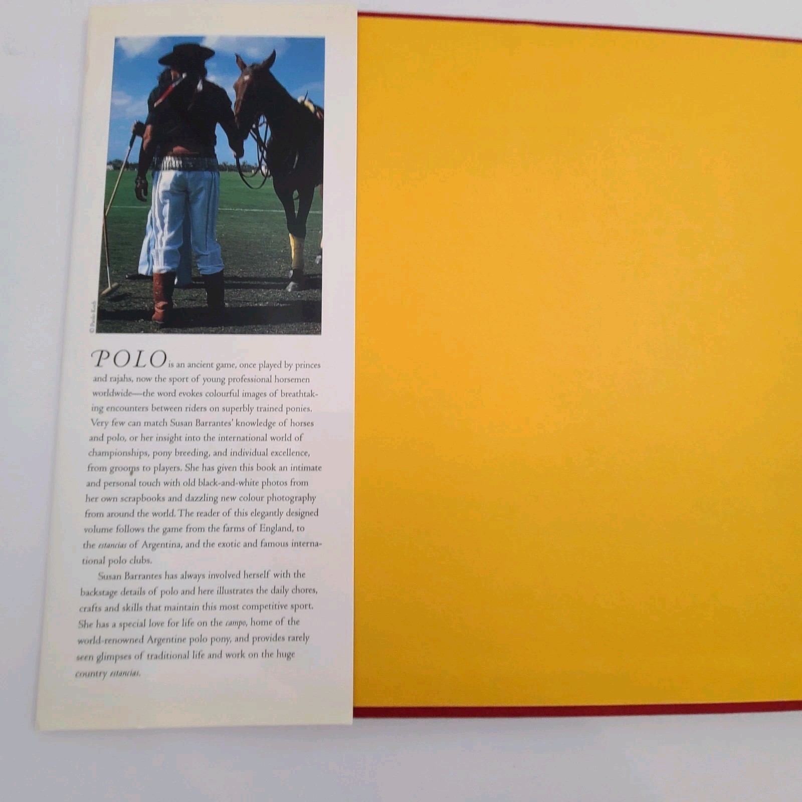 Polo“ by Susan Barrantes Hardcover Book 1997 Horses Sport Equestrian READ