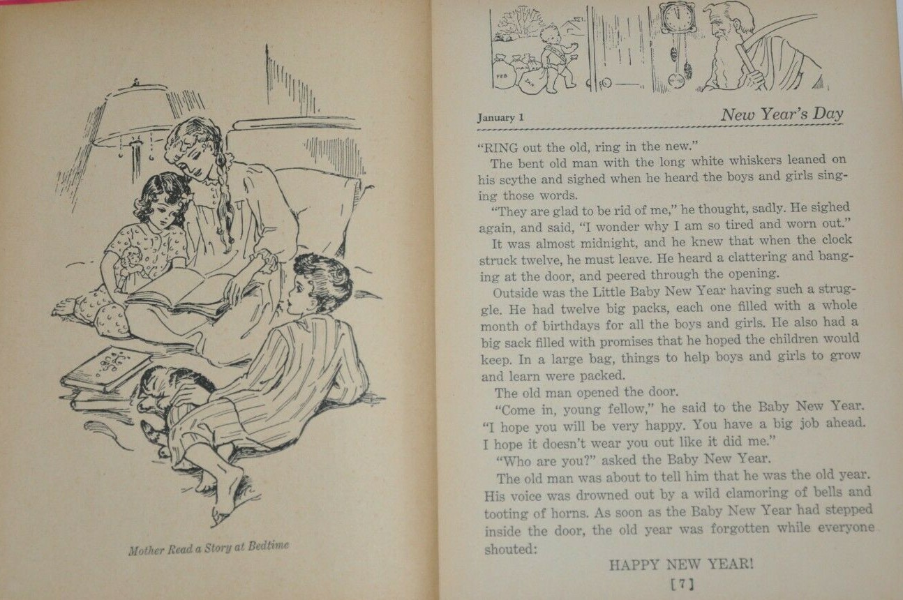 365 Bedtime Stories 1944 Illustrated Janet Robson Whitman Publishing Vintage