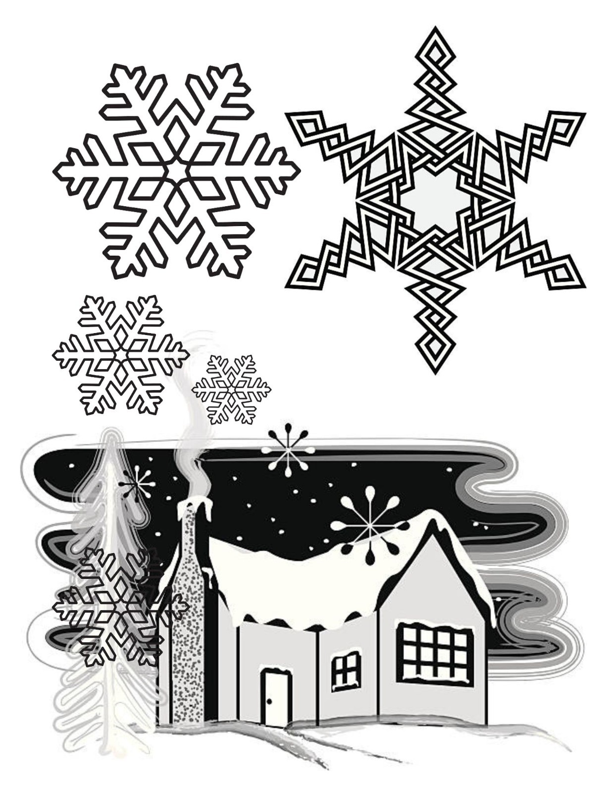 SnowFlakes are Falling Coloring Book All Ages 108 Pages 8.5 x 11 for All Ages
