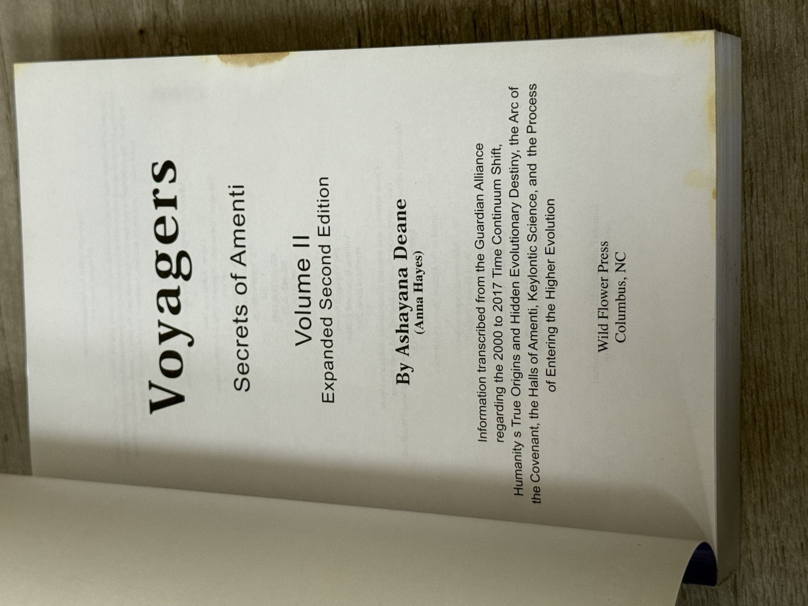 🌟 Voyagers II: The Secrets of Amenti by Ashayana Deane 2nd Edition