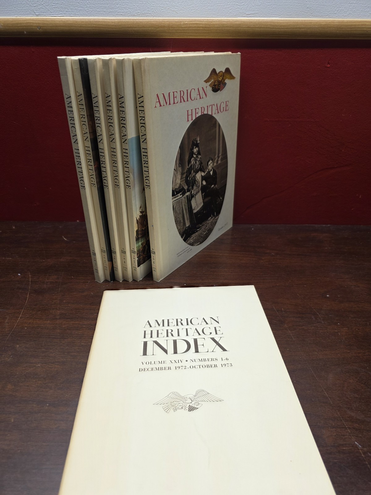 American Heritage 6 HC Books magazines Vol XXIV 1972-73 With Index Vintage