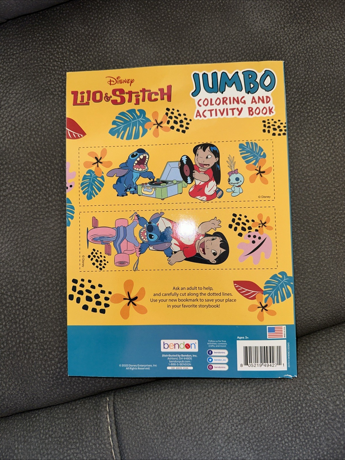 Disney Lilo & Stitch Jumbo Coloring & Activity Book Tear/Share Pages U26