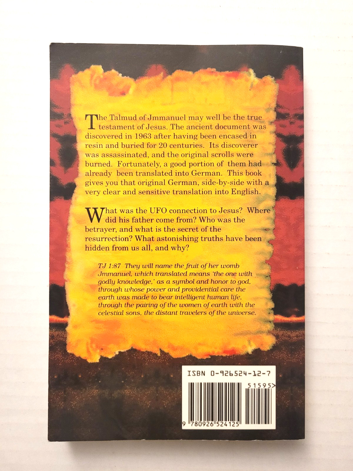 THE TALMUD OF JMMANUEL: CLEAR TRANSLATION IN ENGLISH & GERMAN – 1992 – TRADE PB