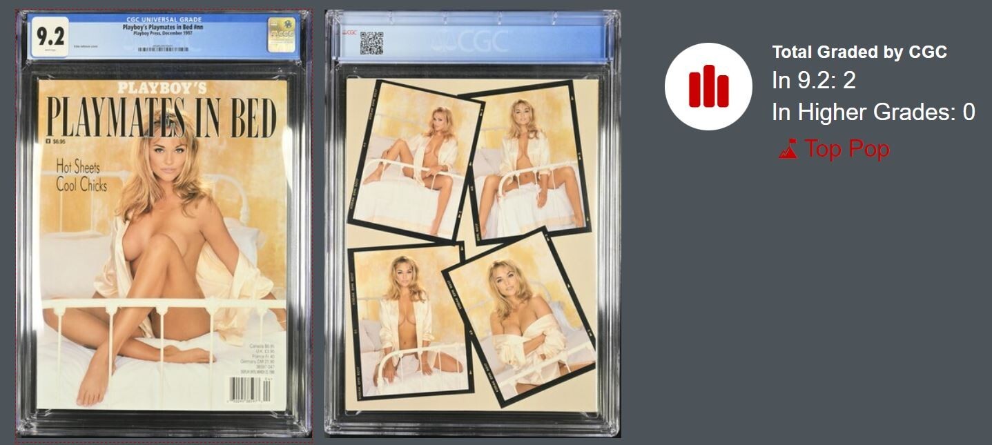Playboy Playmates In Bed Dec 1997 • Echo Johnson 🔥 CGC 9.2 Top Pop 🔥