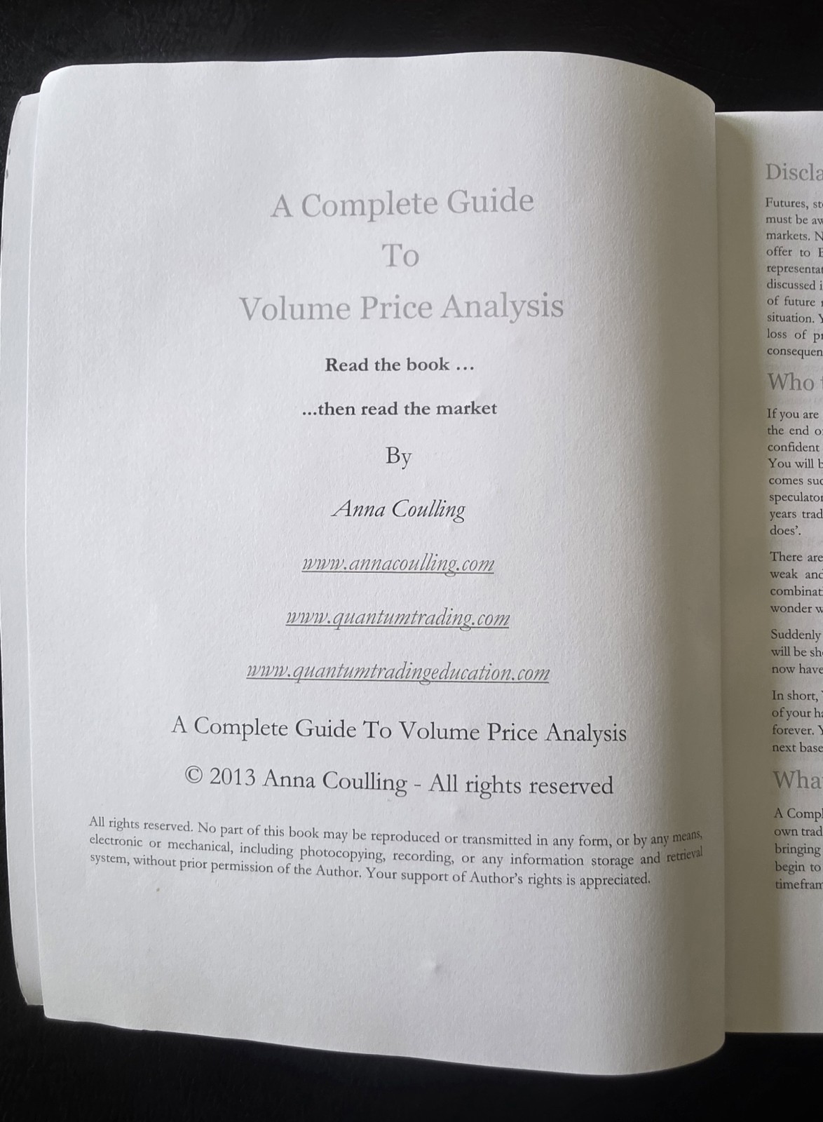 A Complete Guide to Volume Price Analysis by Anna Coulling English Paperback