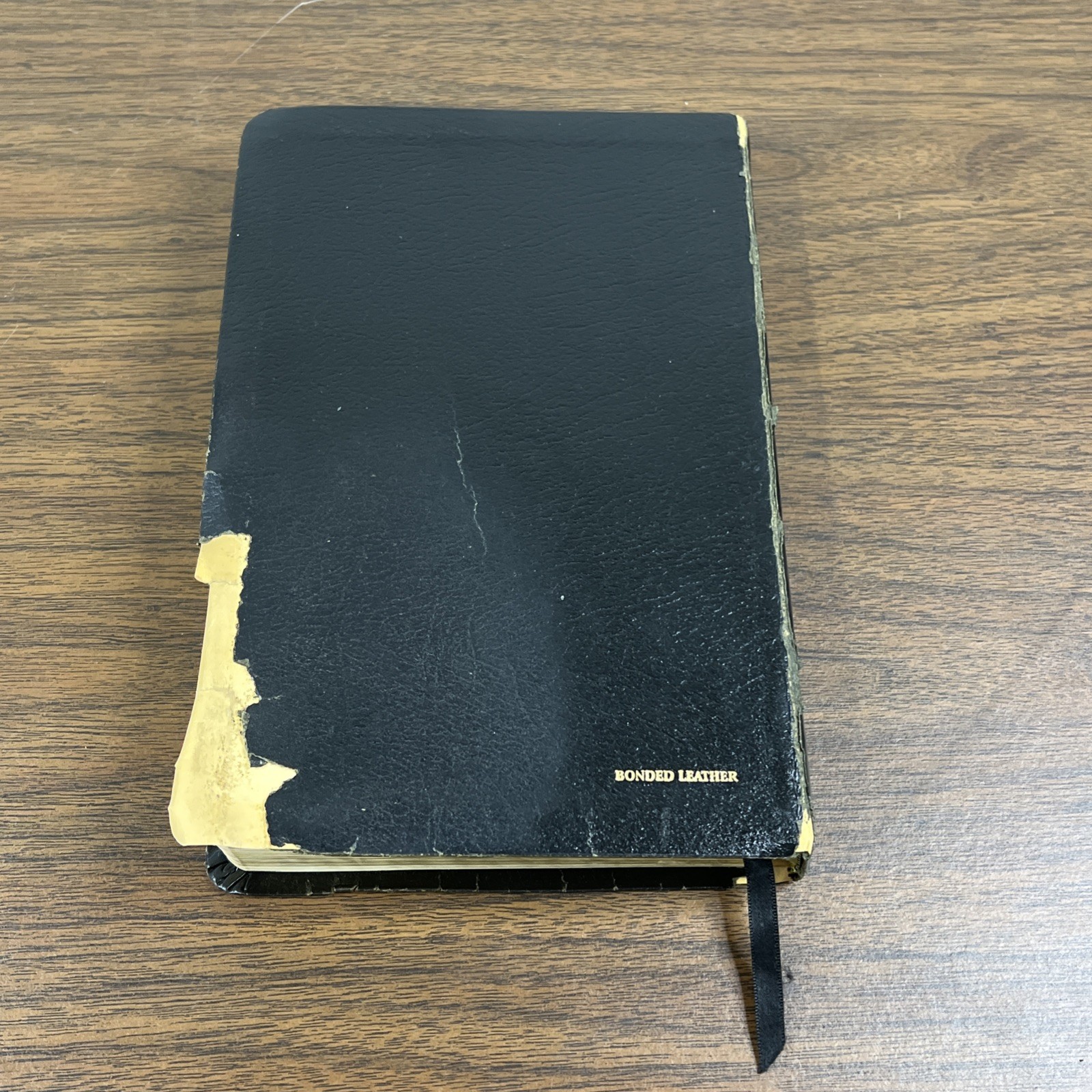 Tim LaHaye Prophecy Study Bible NKJV Leather Black Red Letter 2001 (Worn Cover)