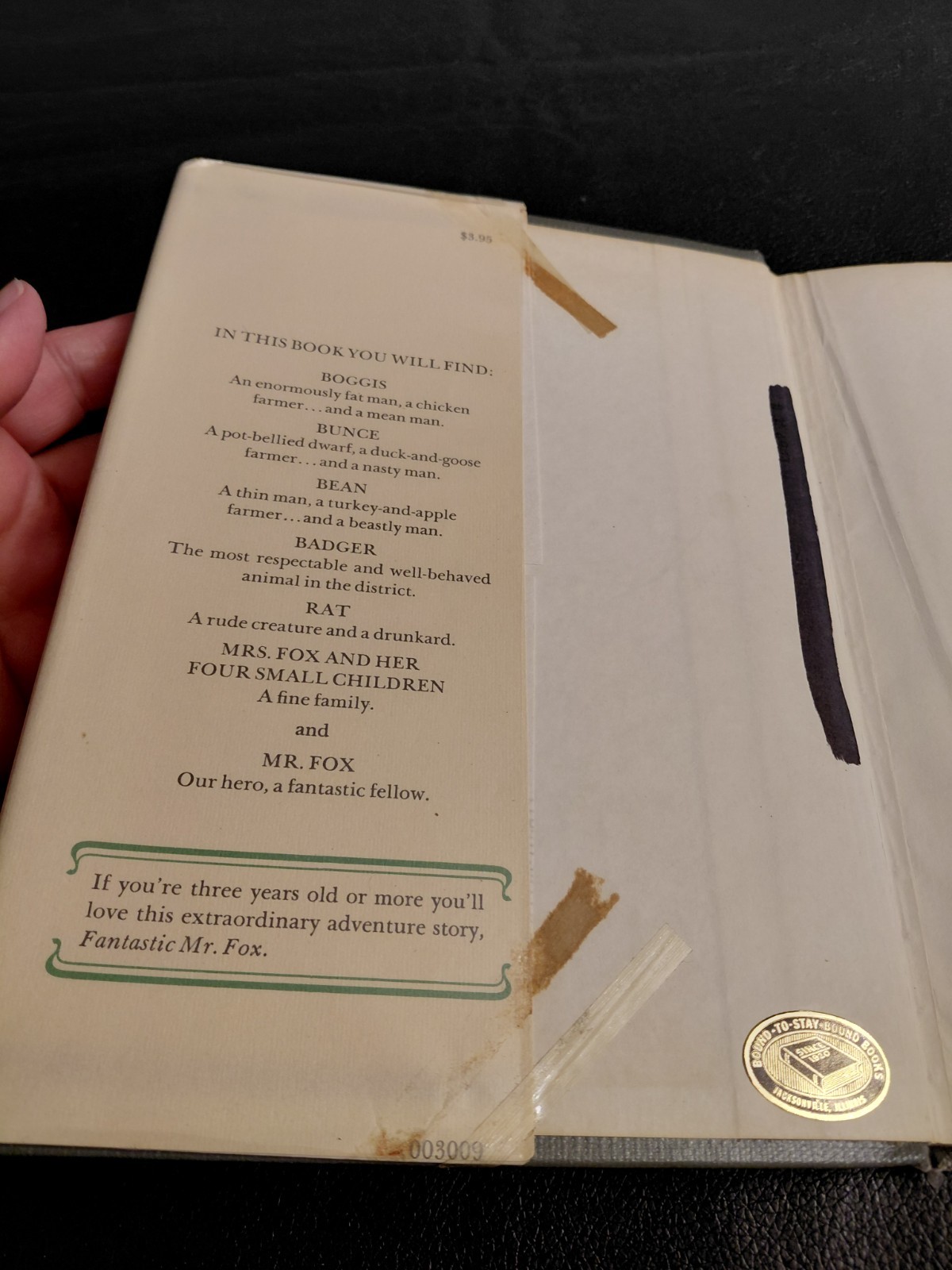 FANTASTIC MR. FOX by Roald Dahl 1970’s hard cover book Vintage EX-LIBRIS