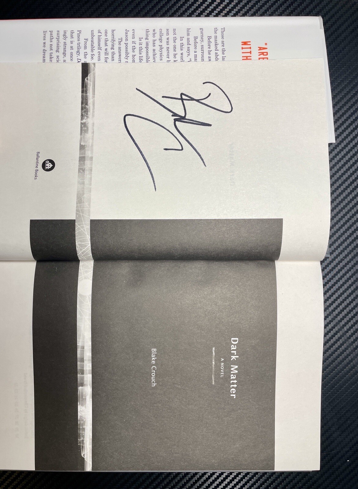 Dark Matter : A Novel Signed By Blake Crouch (2016)
