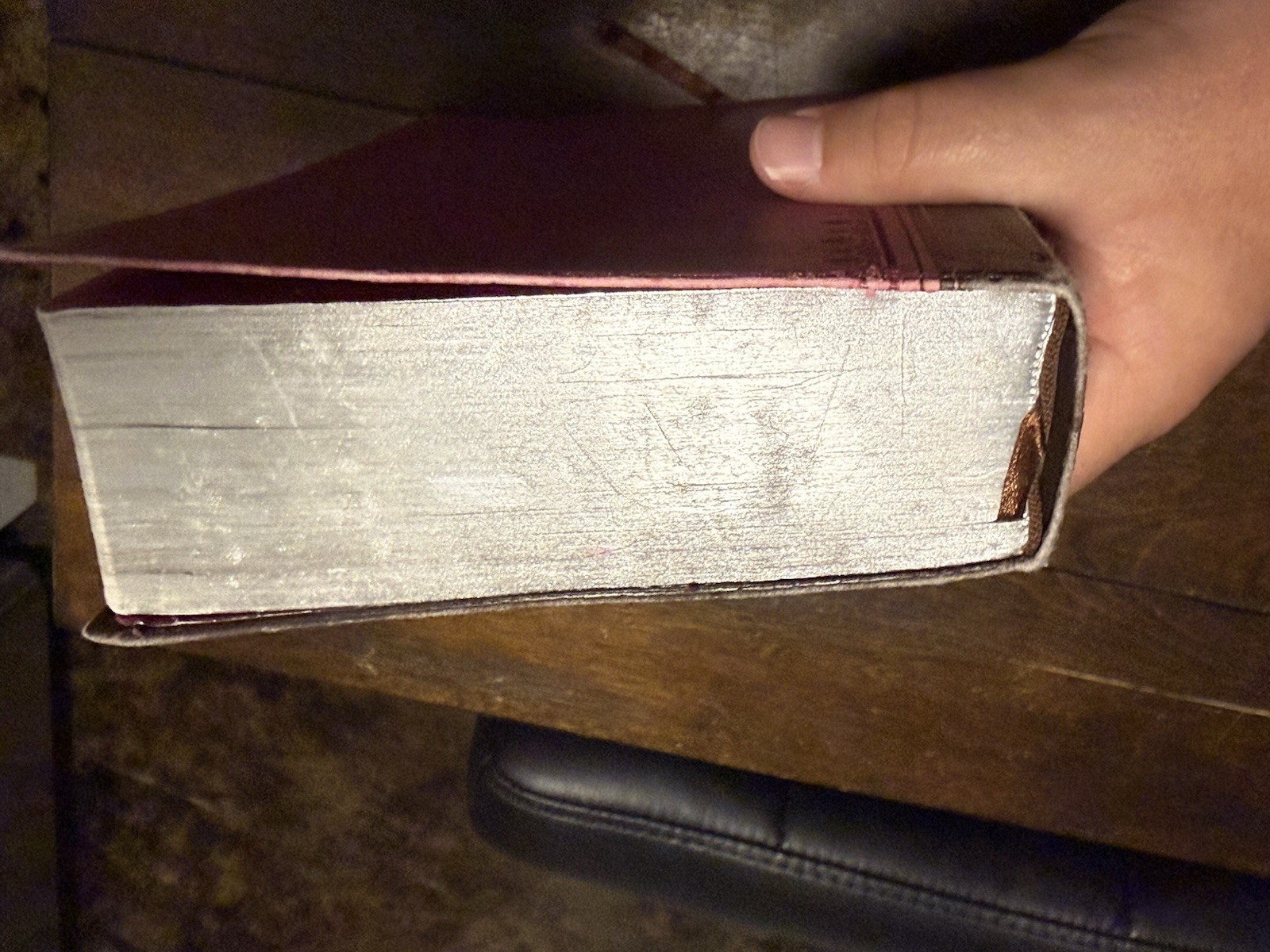Zondervan NIV First Century Study Bible Dobson Italian Duo Tone Chocolate Orchid