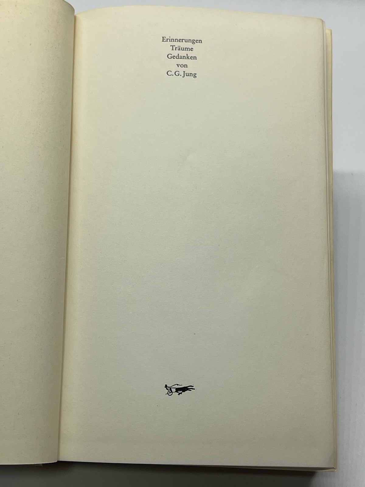 Erinnerungen, Träume, Gedanken By Carl Gustav Jung C.G. Jung HC 1962