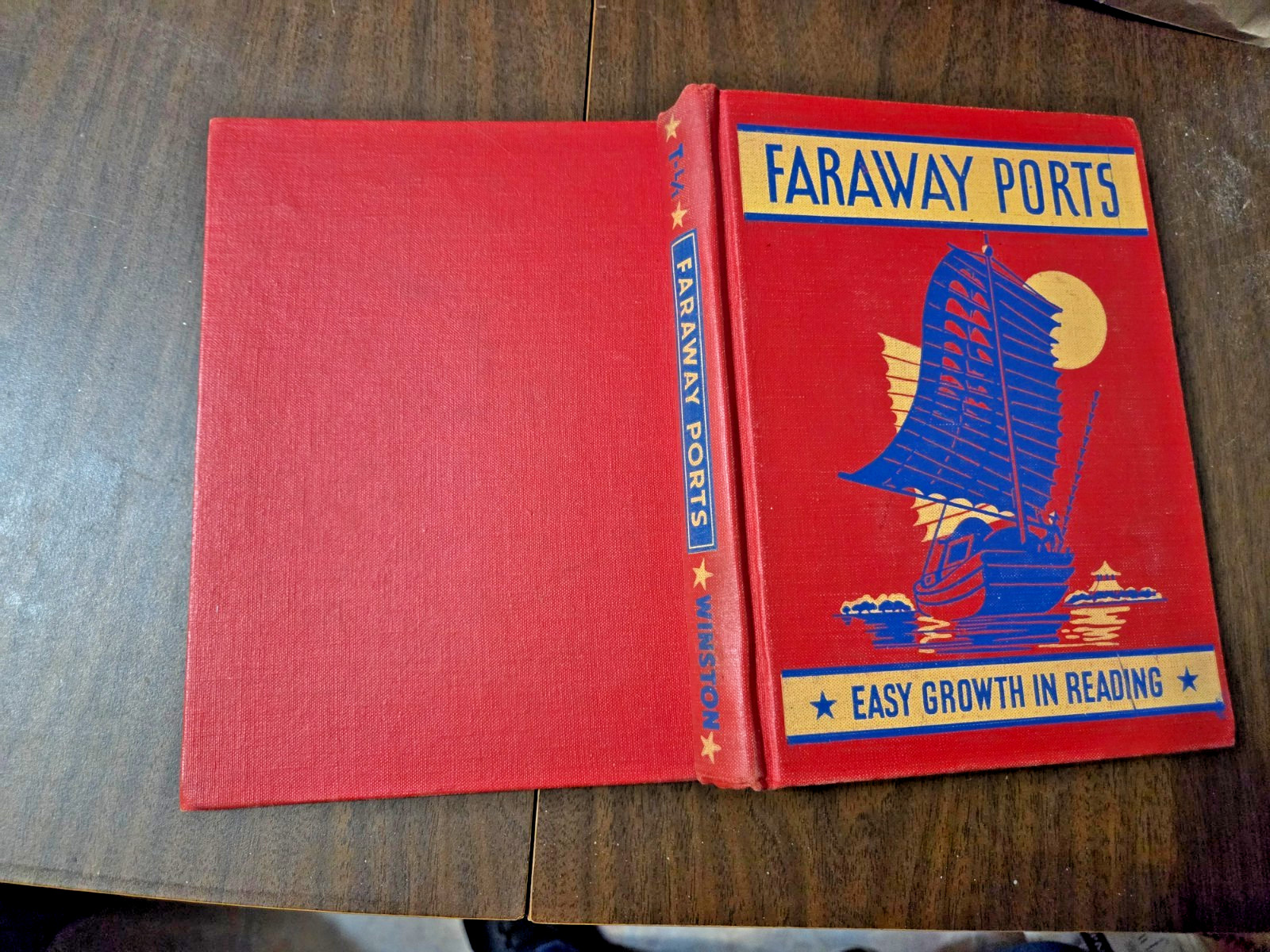 Antique early reader books Far Away Ports , Days in and Days out