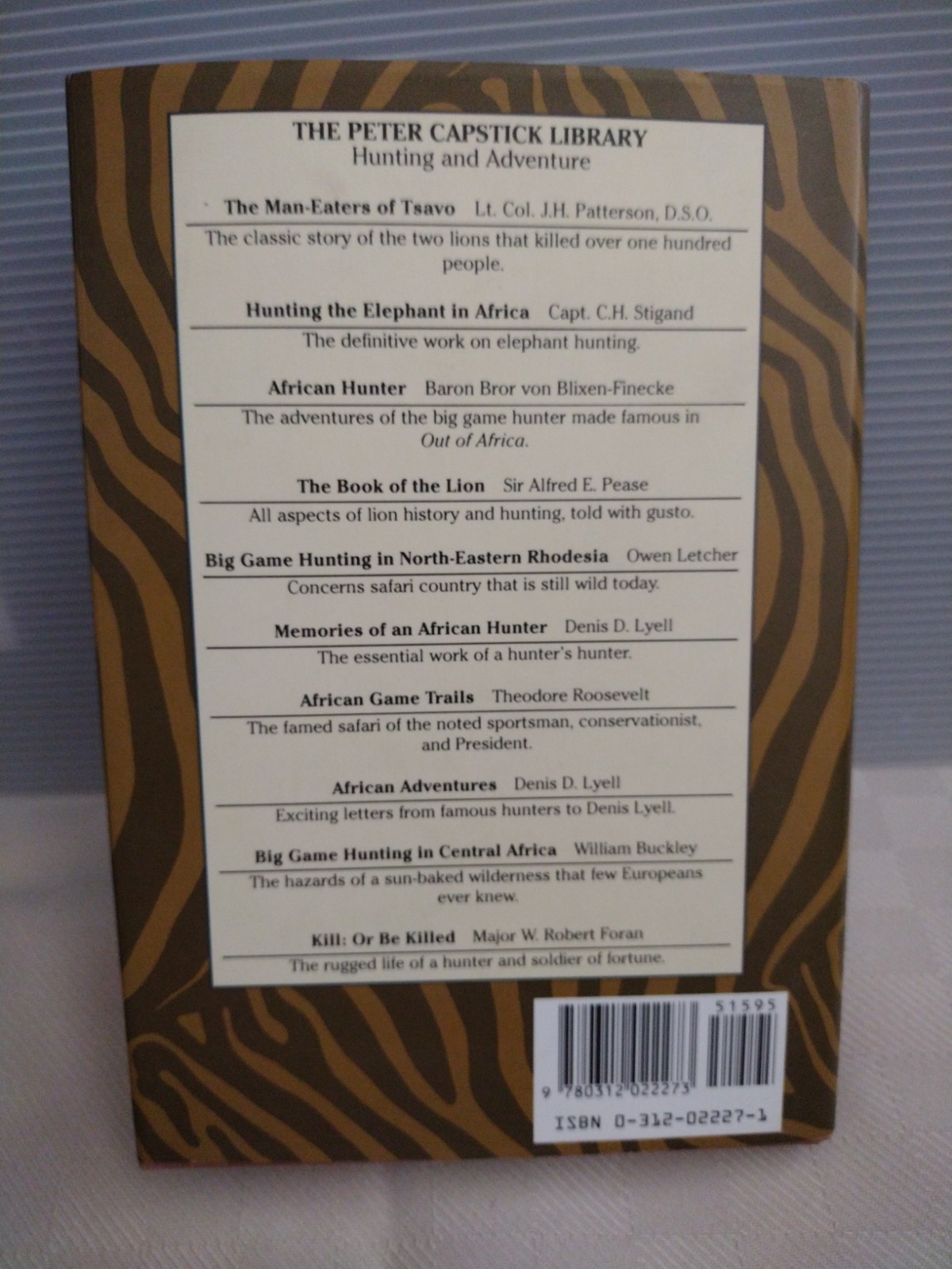 Kill or Be Killed Major W Robert Foran Peter Capstick series Africa Hunting HB