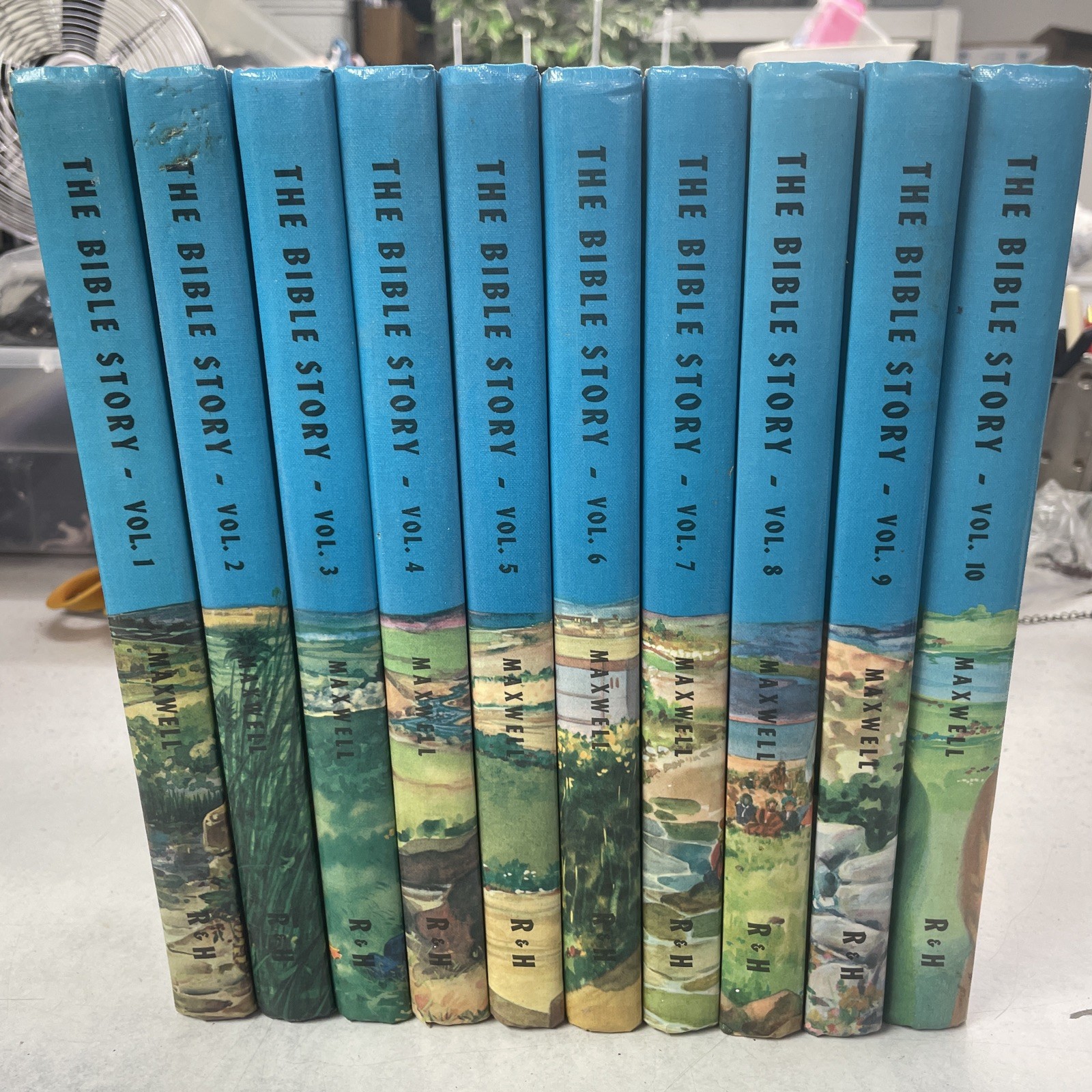 The Bible Story Arthur S Maxwell Volumes 1-10 Complete Set 1st Editions 1953-57
