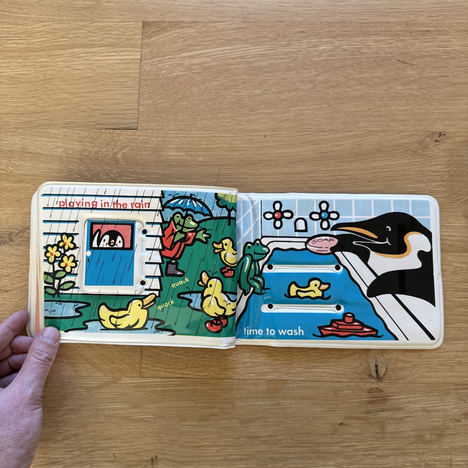 Vintage Johnson & Johnson Wet Willy’s Water Fun Vinyl Bath Book