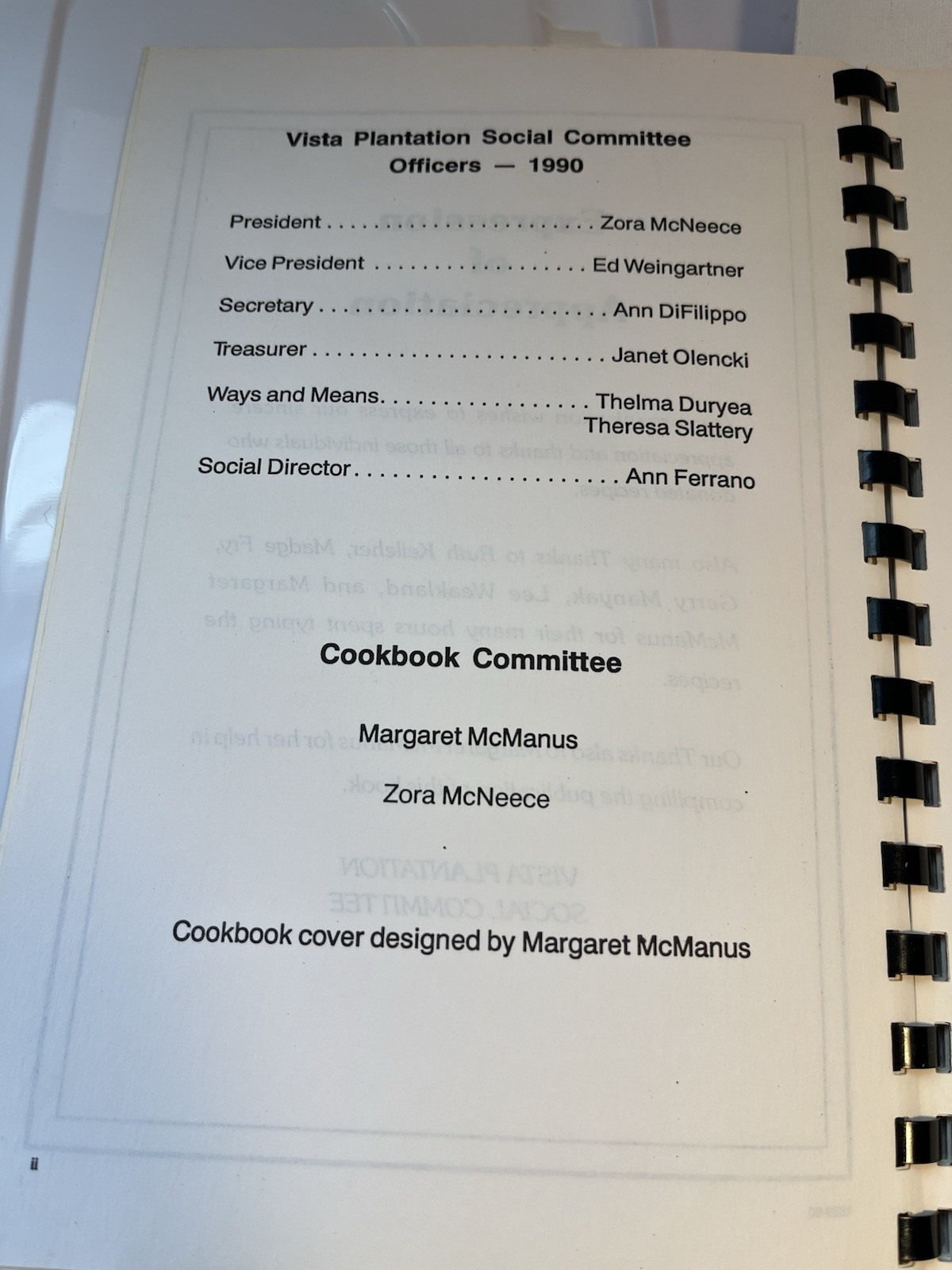 Vista Plantion Community Cookbook Vero Beach Florida 80 Pages 1990 Vintage