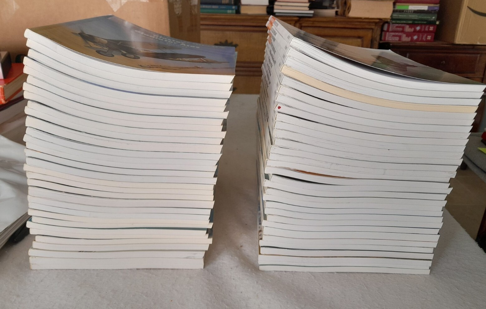 Lot of 62 Osprey Aircraft of the Aces Series, 1st printings, soft covers WW1 WW2