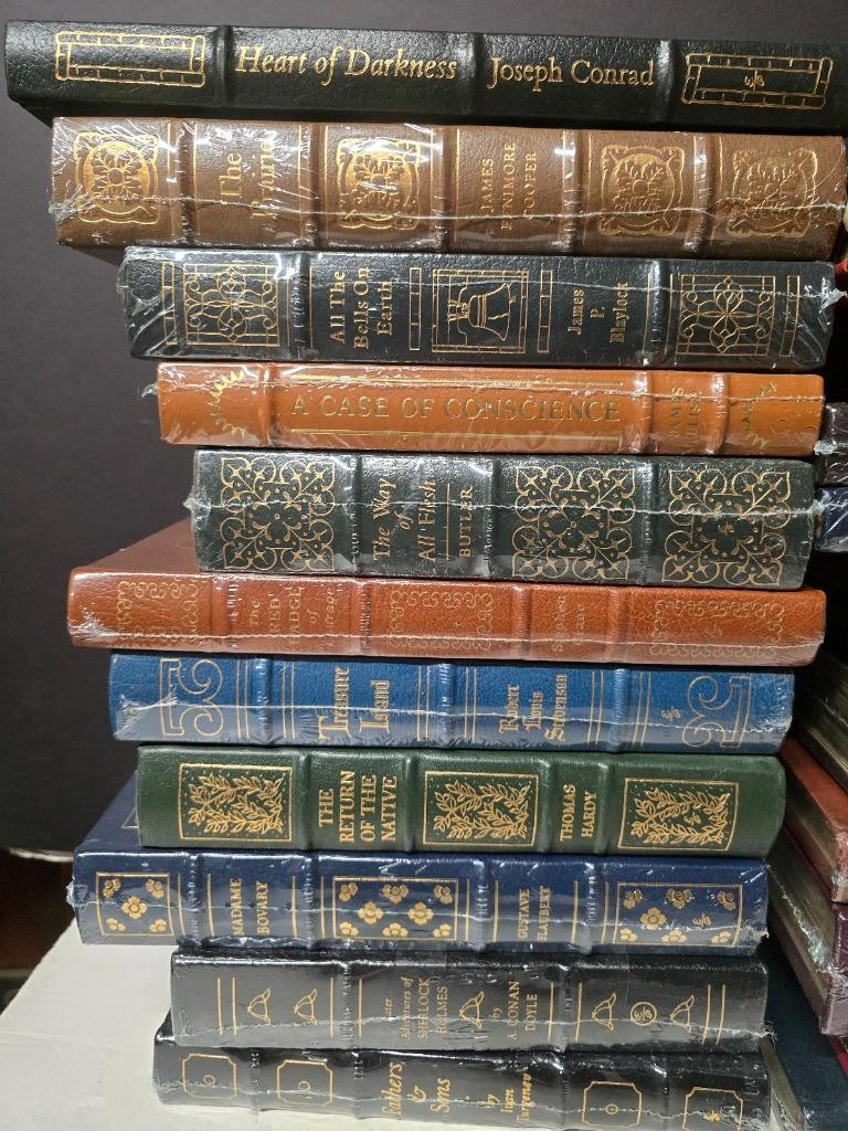 LOT OF 21 EASTON PRESS BOOKS CLASSICS SHERLOCK HOLMES STEINBECK FAUST SEALED