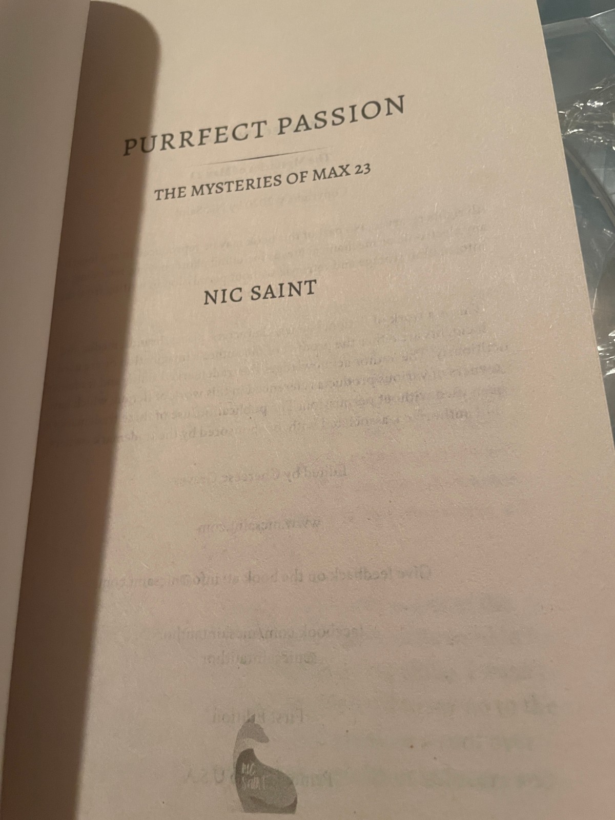 PURRFECT PASSION The Mysteries of Max Book #23 ‎ by Nic Saint NEW -210 Pages