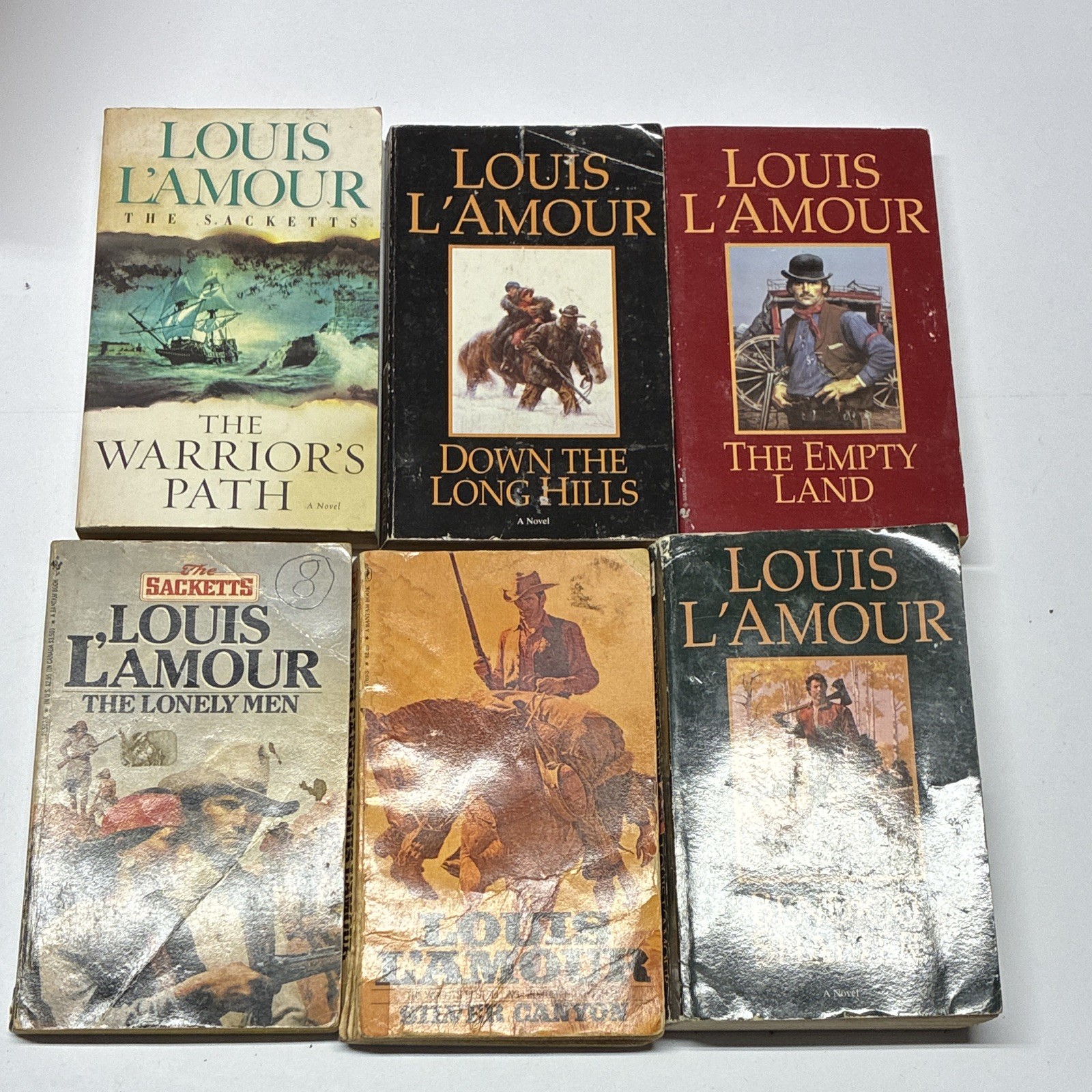 Louis L’Amour Lot of 18 Paperback Western Novels The Sacketts Bantam Books