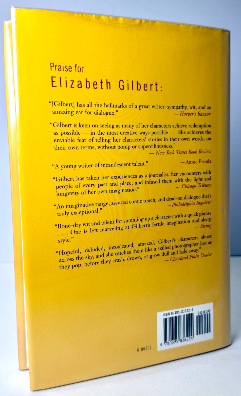 Stern Men, Elizabeth Gilbert 2000 HCDJ 1st ed 1st printing in Mylar, Very good