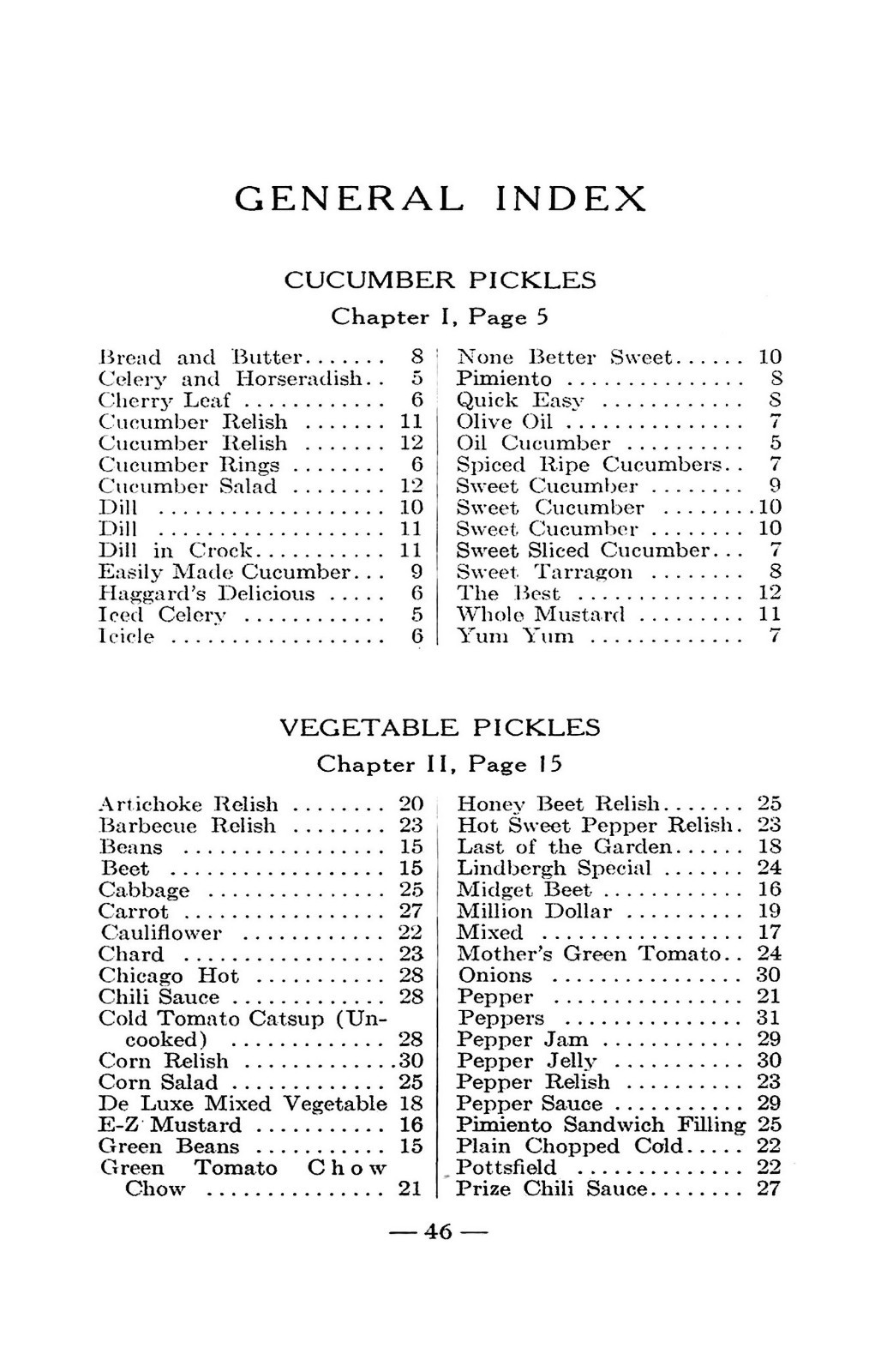 1931 Best Pickle Recipes Cook Book 47 Pages