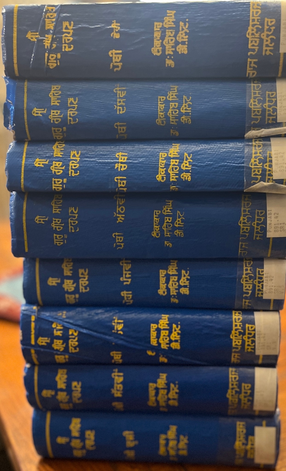 Lot of 8 HC Punjabi Books * Sri Guru Grantha Sahiba Darapana Sikh Sahib Singh