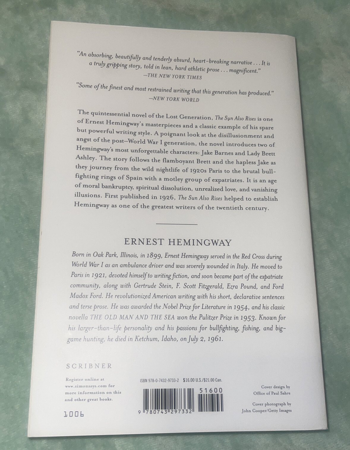 The Sun Also Rises : The Authorized Edition by Ernest Hemingway (Paperback)