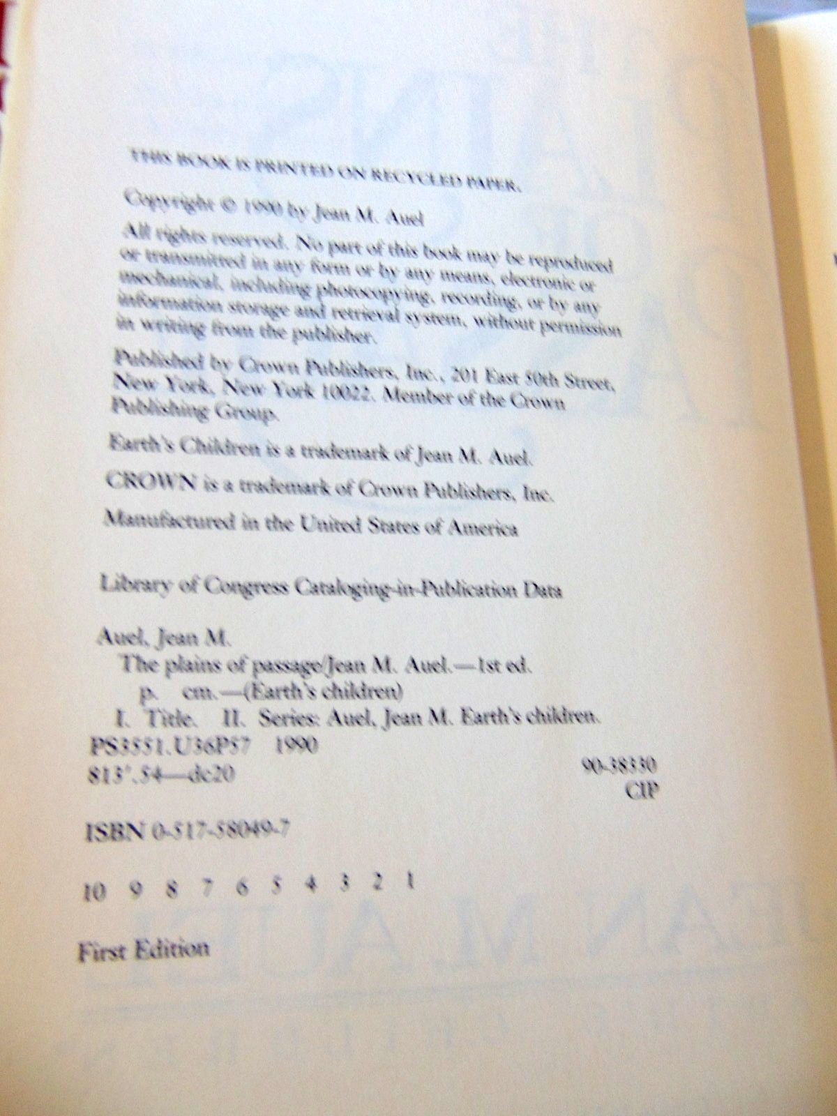 4 Jean M Auel Earth’s Children Hardback Dust Jacket 3 First Editions