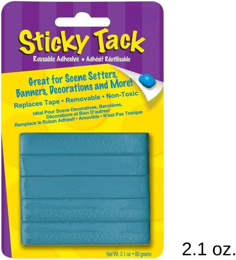 No Mess & Damage-Free Strong Adhesive Blue Sticky Tack – 2.1 Oz. (1 Pc.) – Ideal