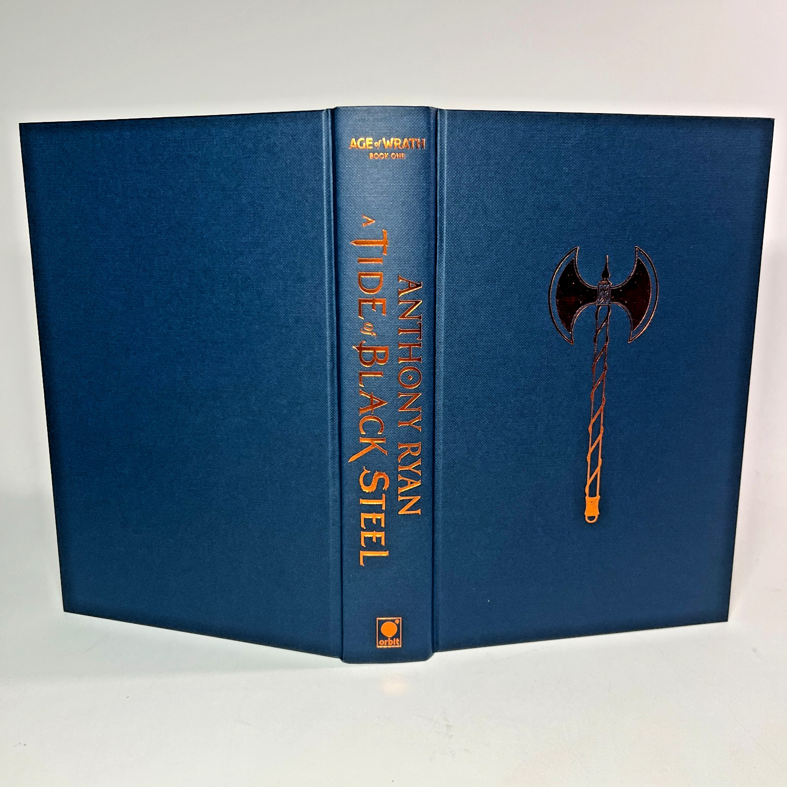 A Tide of Black Steel Anthony Ryan Hardcover Signed Broken Binding Age of Wrath
