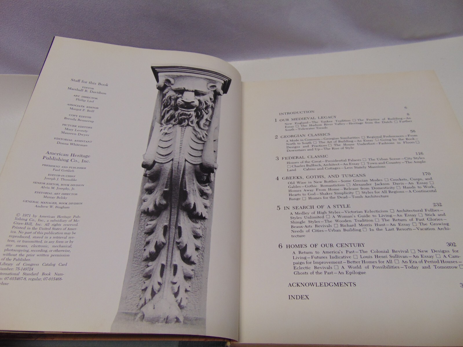 1971 Hardcover Notable American Houses book American Heritage 383 pages