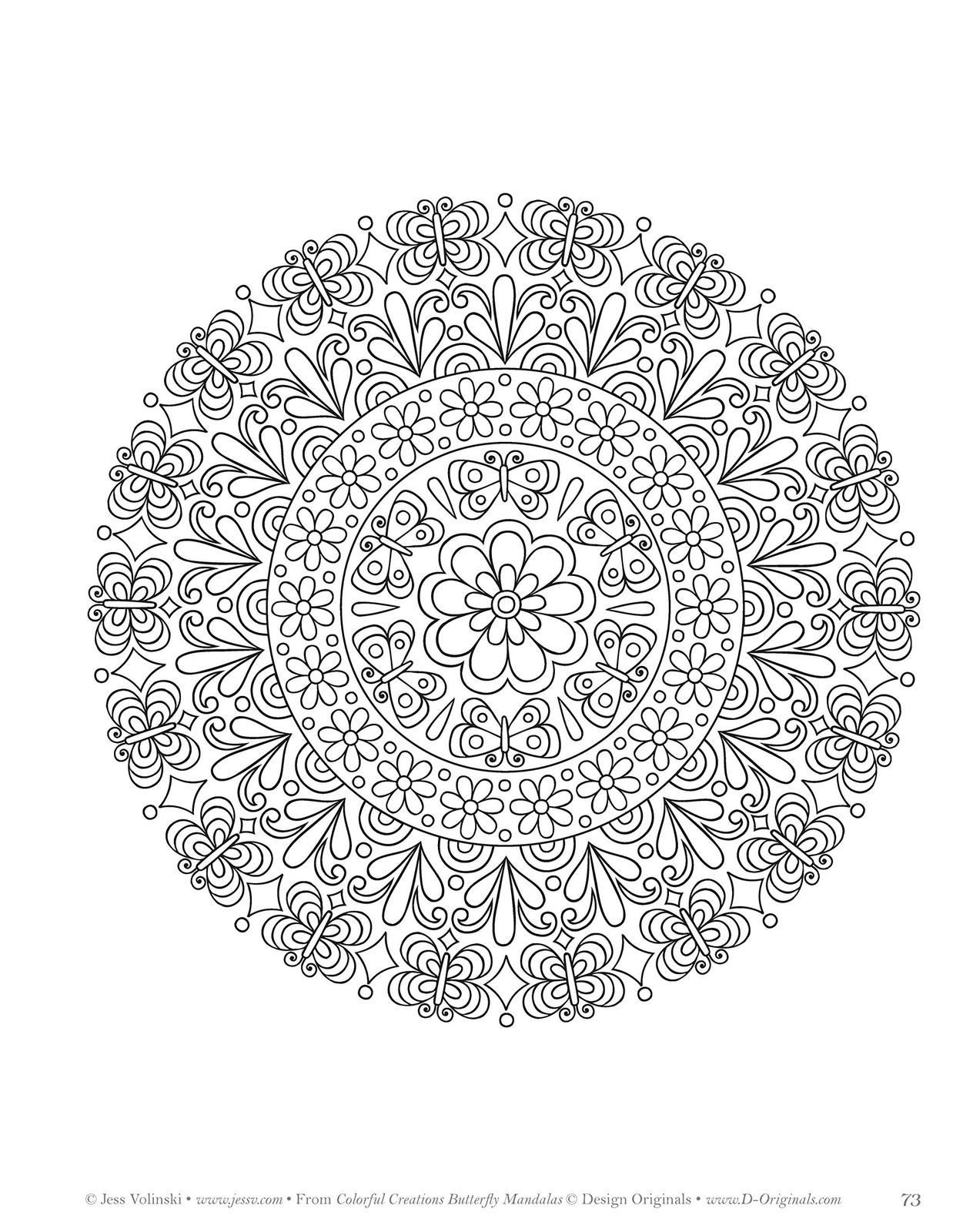 Colorful Creations Butterfly Mandalas: Coloring Book Pages Designed to…