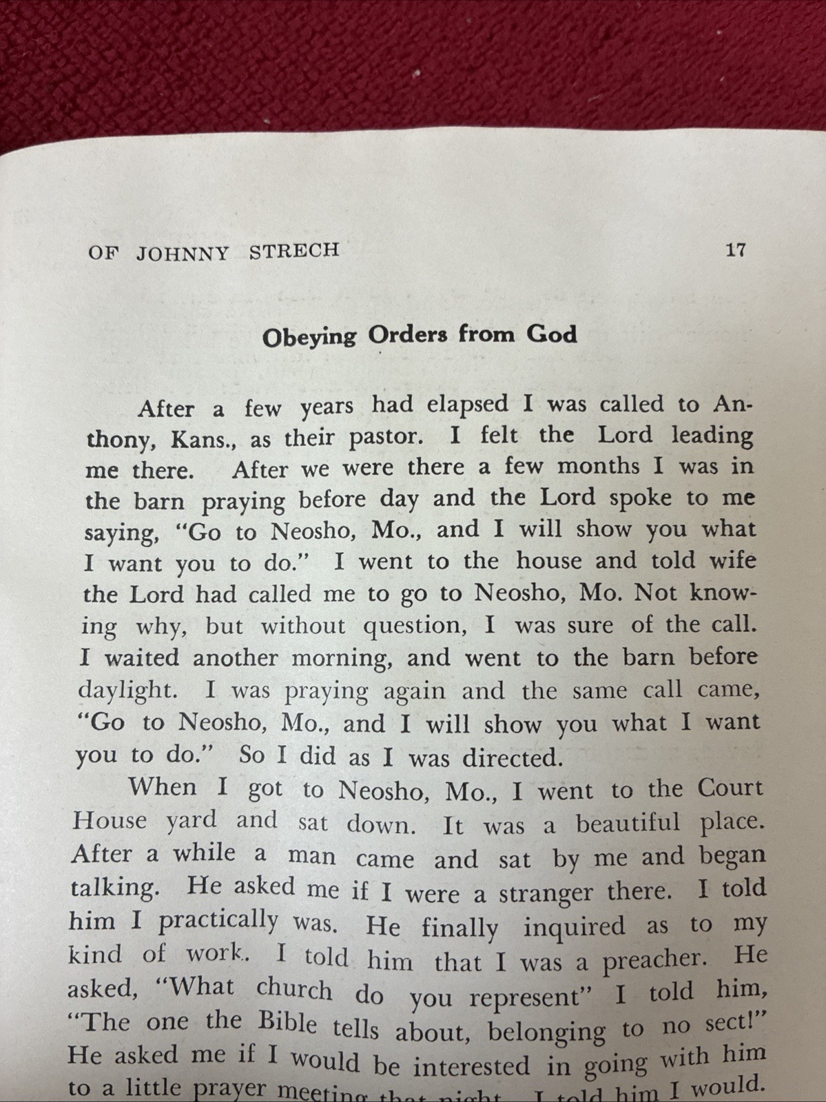 Life And Experiences Of Elder Johnny Stretch Book Christian Healing Prayer Faith
