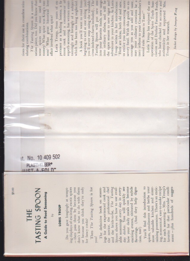 The Tasting Spoon, A Guide to Food Seasoning by Loris Troup 1st Ed. 1955 VG