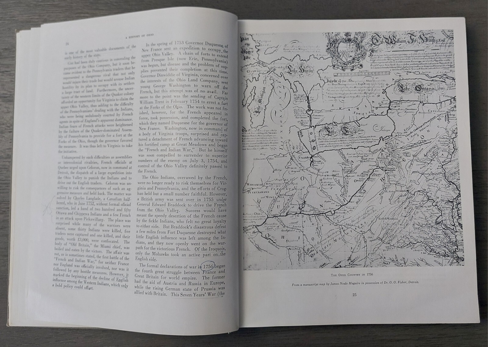 Vintage 1961 „A History of Ohio“ Roseboom/Weisenburger Hardcover