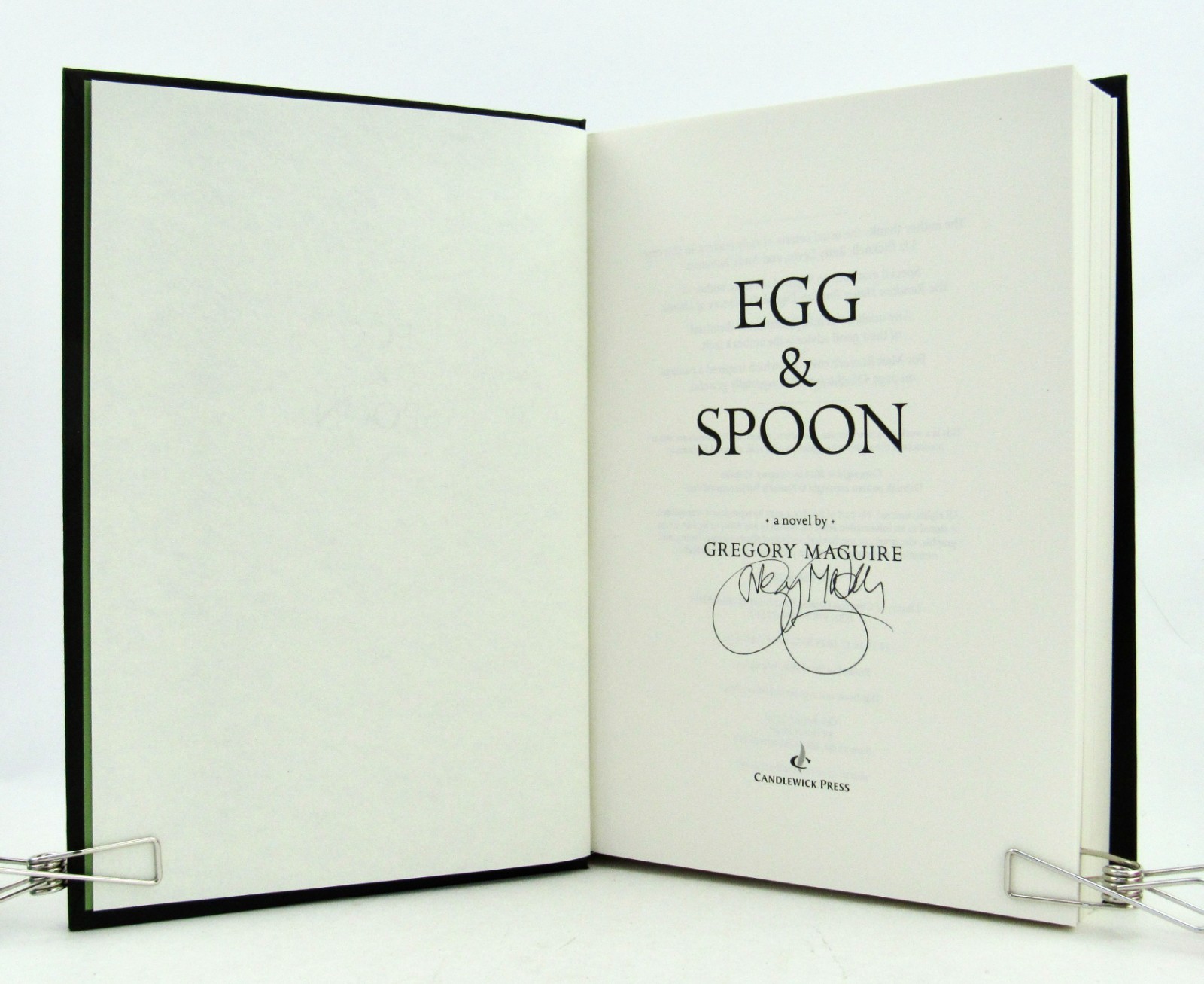 EGG & SPOON Gregory Maguire 2014 Candlewick Press 1st Printing Signed HBDJ EXC