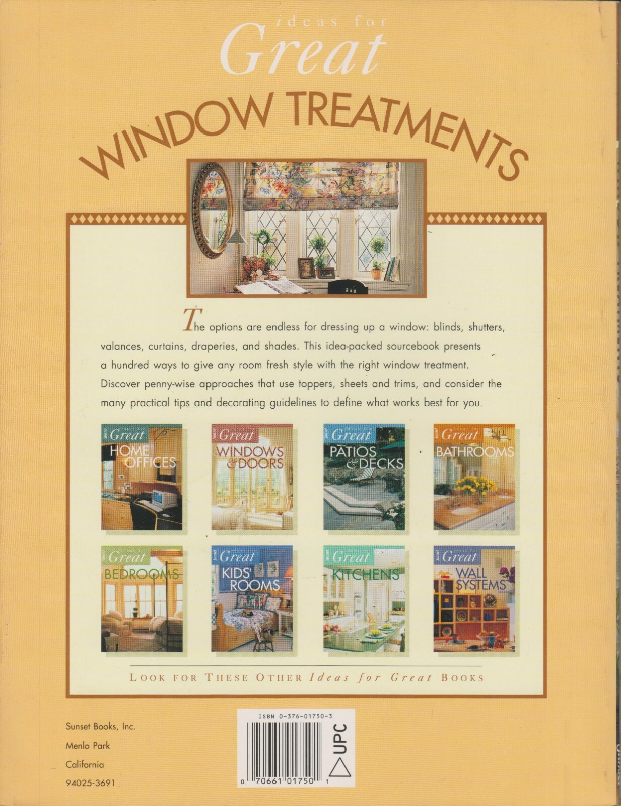 Ideas for Great Window Treatments (Softcover: Home Decor) 1996