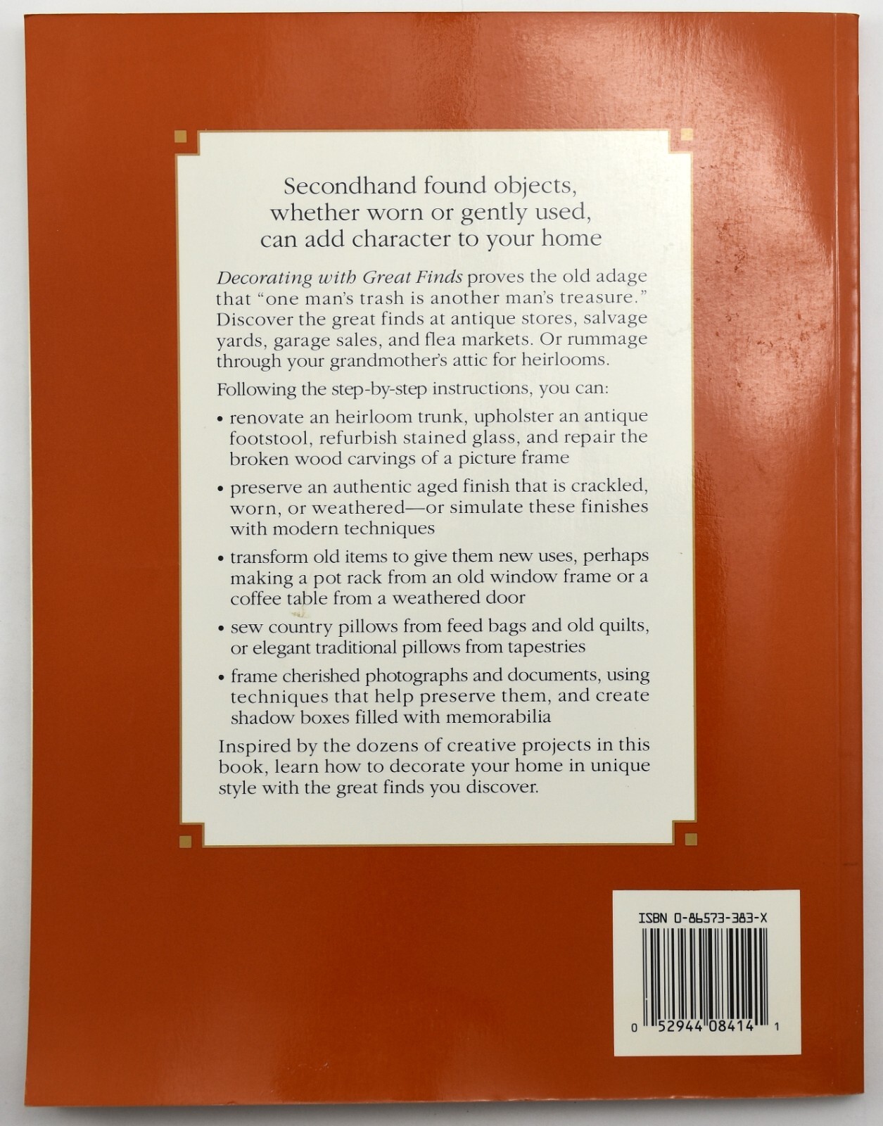 Decorating with Great Finds by Home Decorating Institute Paperback PB 1995