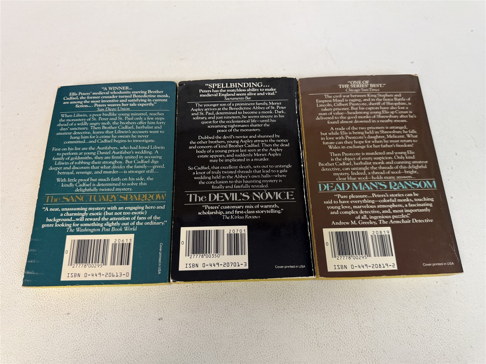 Ellis Peters Lot Complete Set All 21 BROTHER CADFAEL Mystery Paperbacks