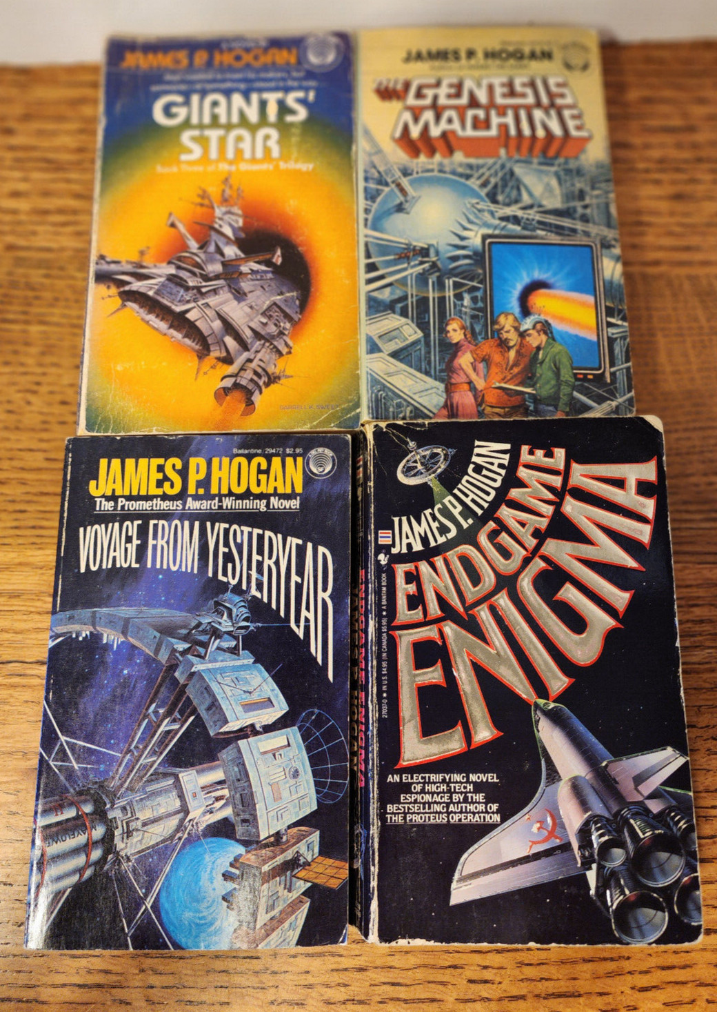 VTG James P Hogan 4PB Lot:Giants‘ Star/Genesis Machine/Voyage Yesteryear/Endgame